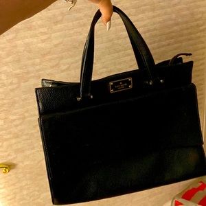 Kate spade black bag over the shoulder or handle